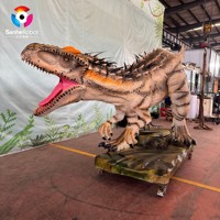 Modèles de dinosaures animatroniques réalistes pour une utilisation en extérieur, montables et mécaniques, pour parcs d'aventure et jardins.