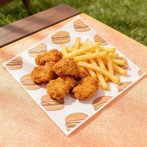 Papier sulfurisé pour hamburgers, personnalisable avec logo, qualité alimentaire, pour sandwichs, papier ciré, cuisson, cuisine, rouleaux de poulet - Product Image 1