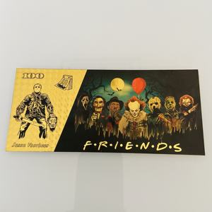 定制设计纪念品电影系列金属工艺品塑料卡儿童玩具24K金箔镀金钞票 - Product Image 4