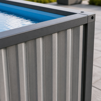Maßgefertigter Glasfaser-Versandcontainer-Swimmingpool 40ft Outdoor-Einbaupool für Villa, Resort und Gewerbe