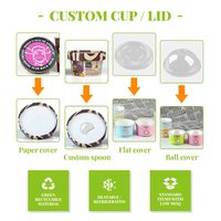 Gobelets à glace en papier biodégradables et réutilisables ZJPACK, 16 oz, à paroi simple, qualité alimentaire, design personnalisé, emballage artisanal, avec couvercles
