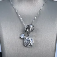 Collier en argent sterling 925 MuShan, bijoux de luxe, moissanite brillante, pour filles, meilleur cadeau pour maman, colliers brevetés MST