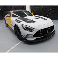 Capot de capot en fibre de carbone sèche de style série noire de pièces automobiles pour Mercedes Benz AMG GT GTS Kit de carrosserie de capot en carbone