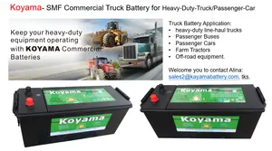 Koyama Car Battery 12v180Ah Auto Starting For Car/Truck Maintenance-Free Rechargeable Lead Acid High CCA Wholesale N180 OEM/ODM