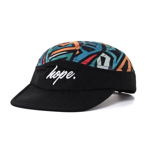 Stampa 5 pannelli Camp Cap Flat Brim Allover Roses 5 Panel Cap Headwear Surf Skate Snow Hat 5 Panel Sport Caps con etichetta in pelle - Product Image 6