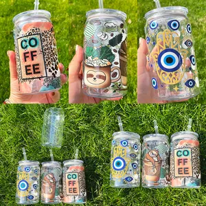 Usa Magazijn Herbruikbaar 16Oz Acrylglas Kan Voor Dtf Uv Overdracht Recyclebaar Doorzichtig Plastic 16Oz Glas Kan Voor Kinderen