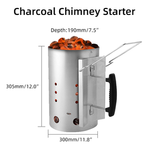 Kimstone Metal Baca Ateşleyici, Barbekü Kömürü Açık Hava Izgarası ve Mutfak Ateş Başlatıcısı, Kolay Temizlenen Kutulu - Product Image 6