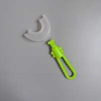 Bébé brosse à dents en forme de u 360 brosse en silicone souple avec emballage en boîte pp