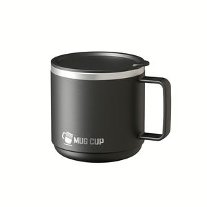 Thickened 304 Stainless Steel <b>Double</b>-<b>Wall</b> <b>Mug</b> With Lid Simplicity Design Office & Outdoor Portable Hot Drinkware - Product Image 1