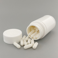 Vente d'usine 110ml Bouteille en plastique vide à large ouverture en PP blanc pour comprimés, capsules, huile de poisson, bonbons, médicaments, pilules, moules