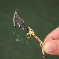 Spiel War God Axt Waffenmodell Messer Schlüsselanhänger Metall-Schlüsselhalter