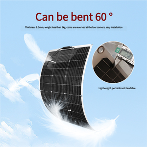 Module photovoltaïque mono <span class=keywords><strong>100W</strong></span> <span class=keywords><strong>panneau</strong></span> <span class=keywords><strong>solaire</strong></span> flexible noir <span class=keywords><strong>pour</strong></span> <span class=keywords><strong>camping</strong></span>-<span class=keywords><strong>car</strong></span> maison bateau jardin balcon - Product Image 4