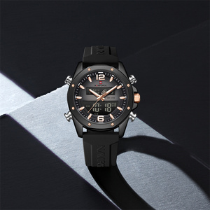 Montre pour homme NAVIFORCE 9264 à quartz avec affichage double heure, montre-bracelet numérique en alliage, <span class=keywords><strong>chronomètre</strong></span> de sport - Product Image 2