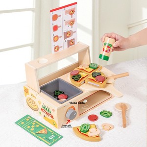 Juego <span class=keywords><strong>de</strong></span> Cocina <span class=keywords><strong>de</strong></span> Juguete <span class=keywords><strong>de</strong></span> <span class=keywords><strong>Madera</strong></span> para Niños, Horno <span class=keywords><strong>de</strong></span> Pizza, Cortador <span class=keywords><strong>de</strong></span> Pizza, Ingredientes, Juego Educativo <span class=keywords><strong>de</strong></span> Roles para Niños y Niñas - Product Image 3
