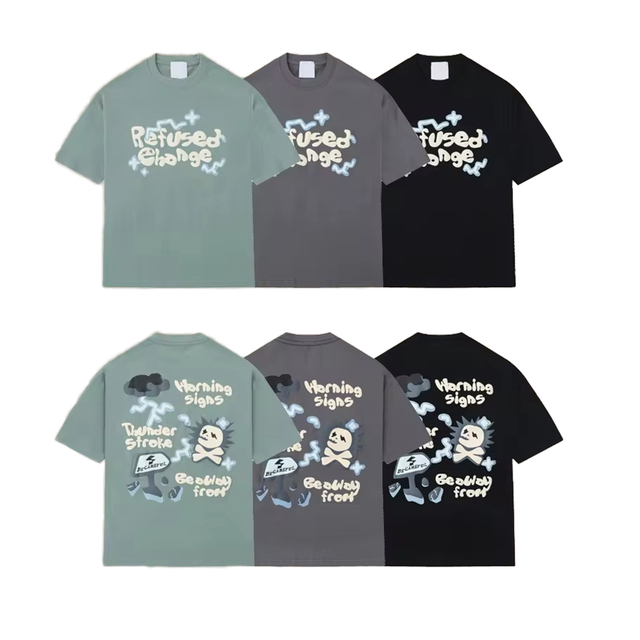 Manufacturer Oversized Heavyweight 250gsm Regular Fit Custom 3d and Labels With Logo Men T-shirt