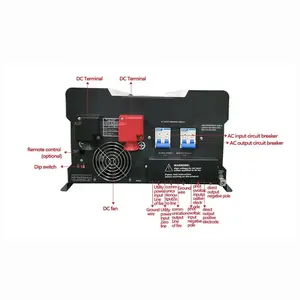 1KW ~ 12KW ev kapalı ızgara güneş sistemi invertörü güç inverteri 12V/24V/48V/72V opsiyonel