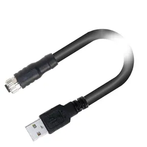 Connettore per cavo overmold maschio femmina a USB impermeabile M8 M12 3 4 5pin