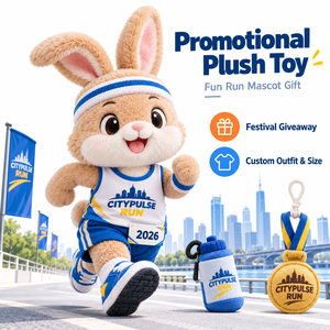 Mascotte en peluche personnalisée pour club de supporters, animal en peluche aux couleurs de l'équipe, logo brodé pour les packs d'adhésion des fans, jouets promotionnels - Product Image 1