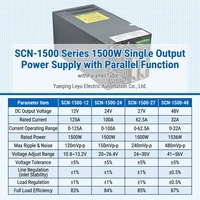 Alimentation à découpage haute puissance LEYU SCN-1500 1500W, connexion parallèle 12V 24V 48V 100A, unité d'alimentation industrielle AC/DC