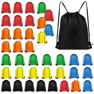 Custom Color Lightweight Polyester Drawstring Bag Backpack for Sports, Gym, Travel, Swimming, Beach