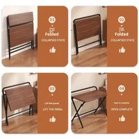 Bureau d'ordinateur pliable sans installation Bureau d'écriture simple à domicile pour chambre d'étudiant Table de chevet Petite table pour ordinateur