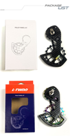 LTWOO Roda Pemandu Derailleur Belakang 11-Speed Serat Karbon Set Roda Pulley Sepeda Bantalan Keramik Kompatibel 105/UT/Ultegra/DURA
