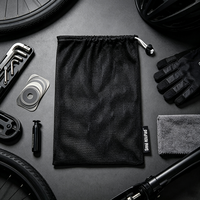 Sac de transport robuste en maille de nylon et polyester noir personnalisé pour outils d'extérieur, sac de golf avec étiquette logo