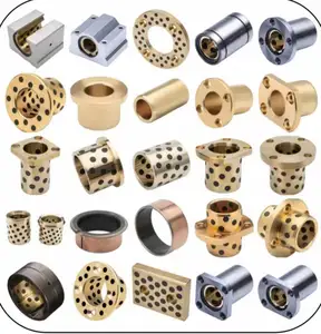 SF JDB Special Sintered Oil-Impregnated Copper Bearings Flanged Oil-Free Brass Bushings Bimetallic Bronze Sleeve Bushing Slide