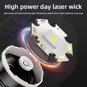 High-brightness White Laser-charged Solar Portable Work Light, <b>Flashlight</b>, Telescopic Zoom Emergency Headlamp - Product Image 4