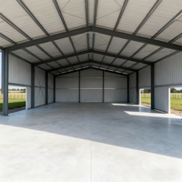 Kits de grange à poteaux préfabriqués personnalisés Structure en acier moderne Bâtiment de stockage pour atelier de hangar de ferme en extérieur