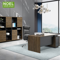 Table de bureau de luxe à usage spécifique et table de bureau en bois classique en forme de L pour le bureau du responsable, ensemble de bureau et de chaise
