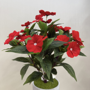 Flores Artificiales <span class=keywords><strong>de</strong></span> <span class=keywords><strong>Impatiens</strong></span> Resistentes a los Rayos UV, Impermeables, con Tacto Real, para Jardín, Patio, Balcón, Interiores, Exteriores, Decoración del Hogar y Bodas - Product Image 4