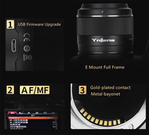 Yongnuo YN50mm F1.8S DA DSM 50 มม.เลนส์กล้อง 50 มม.สําหรับ<span class=keywords><strong>Sony</strong></span> E-Mount A6300 A6400 <span class=keywords><strong>A6500</strong></span> NEX7 APS-CกรอบอัตโนมัติโฟกัสAF/MF - Product Image 2