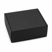 Boîte d'emballage en carton rigide noir personnalisée avec logo, doublure en éponge, laminage mat et gaufrage pour la vente au détail de produits cosmétiques et de soins de la peau