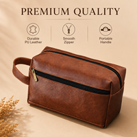 Grande capacité, sac de maquillage en cuir PU tendance, imperméable, sac de voyage pour femmes, portable avec poignée souple et fermeture éclair