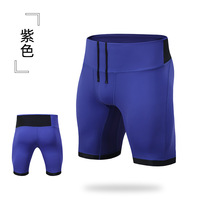 Short de course à compression évacuation de l'humidité haute élasticité multi-poches poignées antidérapantes Shorts pour