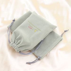 Sac de toilette en velours à cordon, petite pochette pliable avec coutures, idéal pour bijoux ou cartes de tarot - Ventes flash - Product Image 1