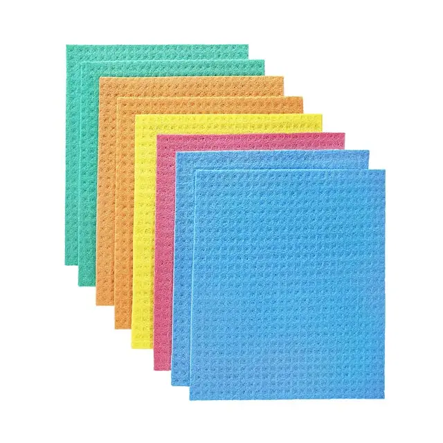 Dishcloth For Kitchen Eco Friendly Kitchen Sponge Cloths Reusable Absorbent Cellulose Sponge Cloths For Cleaning