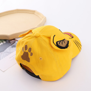 Venta al por mayor lindo <span class=keywords><strong>Tigre</strong></span> niños gorra de alta calidad de algodón de dibujos animados animales sombreros bordados gorra de béisbol personalizada para niño niña - Product Image 6