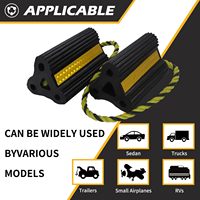 Cales de roue robustes antidérapantes avec corde en nylon pour remorques de voyage, avions, voitures, camping-cars et camions