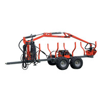 WEMAX Remorques à grumes avec grappin Remorque à grumes en bois de ferme ATV avec grue TTC03A