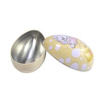 Boîte de rangement en fer blanc en forme d'œuf de Pâques mignonne, couleur personnalisée pour enfants