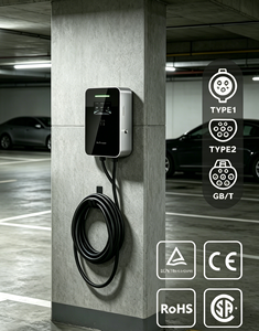 Nouvelle borne de recharge murale Putainen 7-22kW pour véhicules électriques, Type 2 DY IP65, application Tuya, RFID, courant réglable, norme GB - Product Image 1