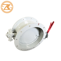 Vanne papillon de ventilation électrique/pneumatique Zhengkang 380V, à lamelles réglables pour la régulation du volume d'air, en acier inoxydable au carbone