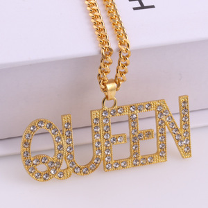 Collana <span class=keywords><strong>Alfabeto</strong></span> re E regina Colar Metalica Colar popolare Punk Estilo Rei E Rainha <span class=keywords><strong>Alfabeto</strong></span> Para Casal - Product Image 4