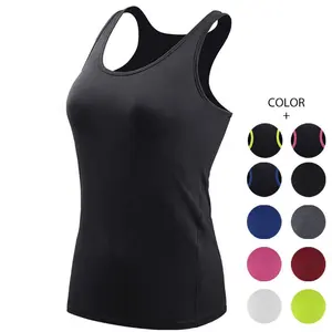Sin mangas Activewear Singlet Workout Tank Tops Racerback Sports Shirts Running Vest Mujeres Gym Ejercicio Athletic Yoga Tops