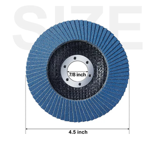 Discos de aleta de lijado de Zirconia azul de 4-1/2 \ "36 Grit 4,5 \" X 7/8 \ "Muelas abrasivas T29 Diámetro 115mm 10 unids/set 24 juegos/cartón - Product Image 2