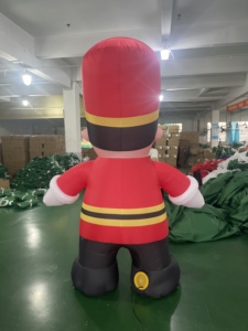 Décoration de jardin gonflable de Noël : Bonhomme de neige et soldat <span class=keywords><strong>casse</strong></span>-<span class=keywords><strong>noisette</strong></span> <span class=keywords><strong>avec</strong></span> lumières LED, pour extérieur, vente en gros - Product Image 2