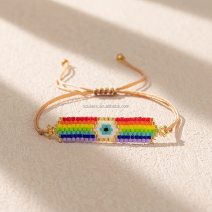 Hot Sale Customized Handmade Adjustable Bohemia Style Heart Shape Miyuki Glass Seed <strong>Beads</strong> Braided <strong>Bracelets</strong> for Women - Product Image 2