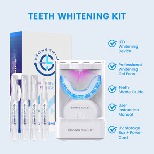 Kit de Blanqueamiento Dental Recargable para Uso Doméstico Recomendado por <span class=keywords><strong>Dentistas</strong></span> con Estuche de Carga UV y Bolígrafos de Gel Personalizados - Product Image 4